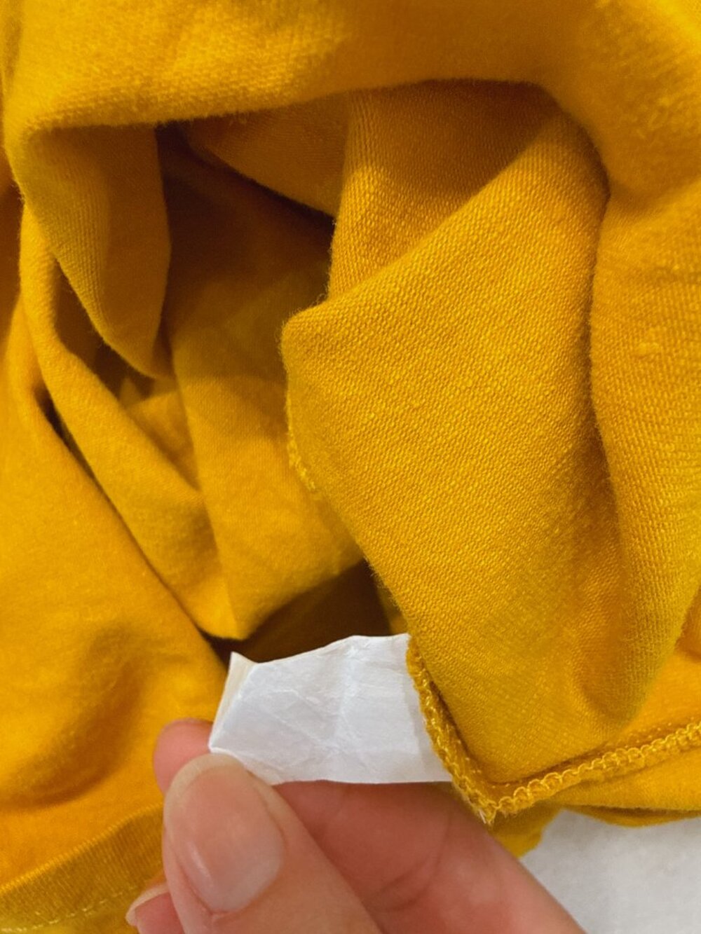 Vintage Mustard Yellow Eyelet Yoke Short Sleeve Top - Picture 5 of 5